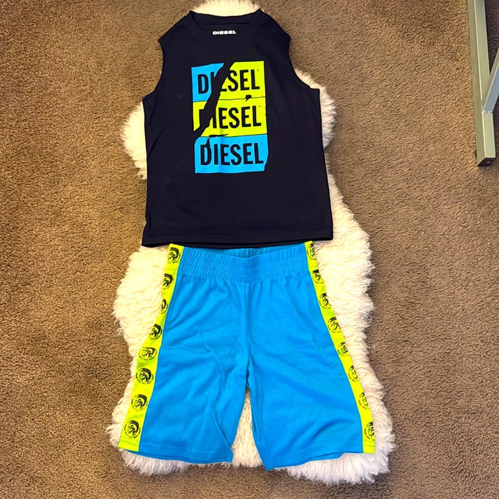 Diesel Boys Tank Top and Shorts Set